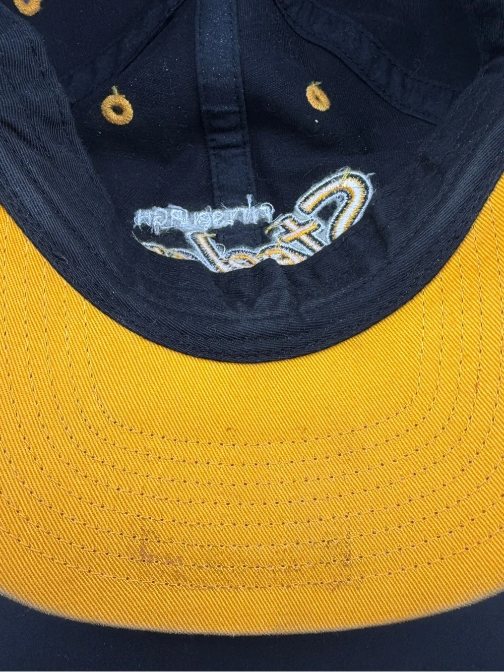 Vintage Reebok Pittsburgh Steelers Script Black Adjustable Hat Embroidered